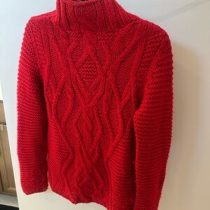 Zara Vibrant Red Cowl Neck Sweater